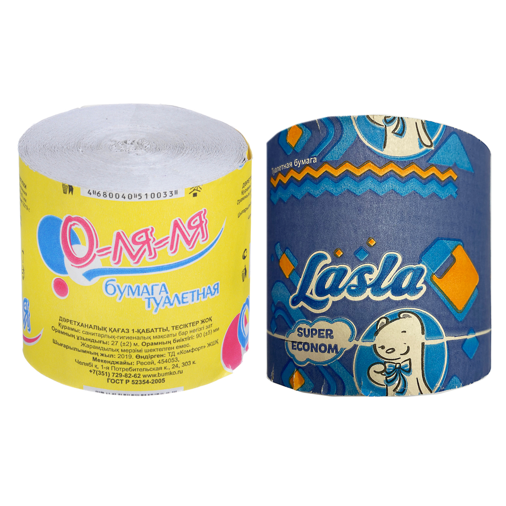 Бумага туалетная "Оля-ля-ля"/ "Lasla" Natpapir (1/48)