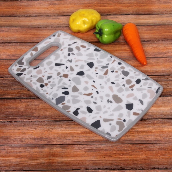 Доска разделочная "Stone" 23*37*1см Крошка светлая (1/48)