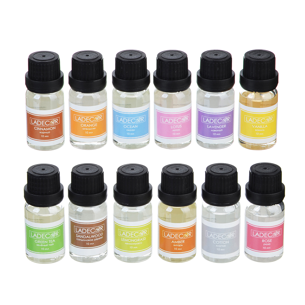 Аромамасло 10мл, 12 ароматов LADECOR (12/144)