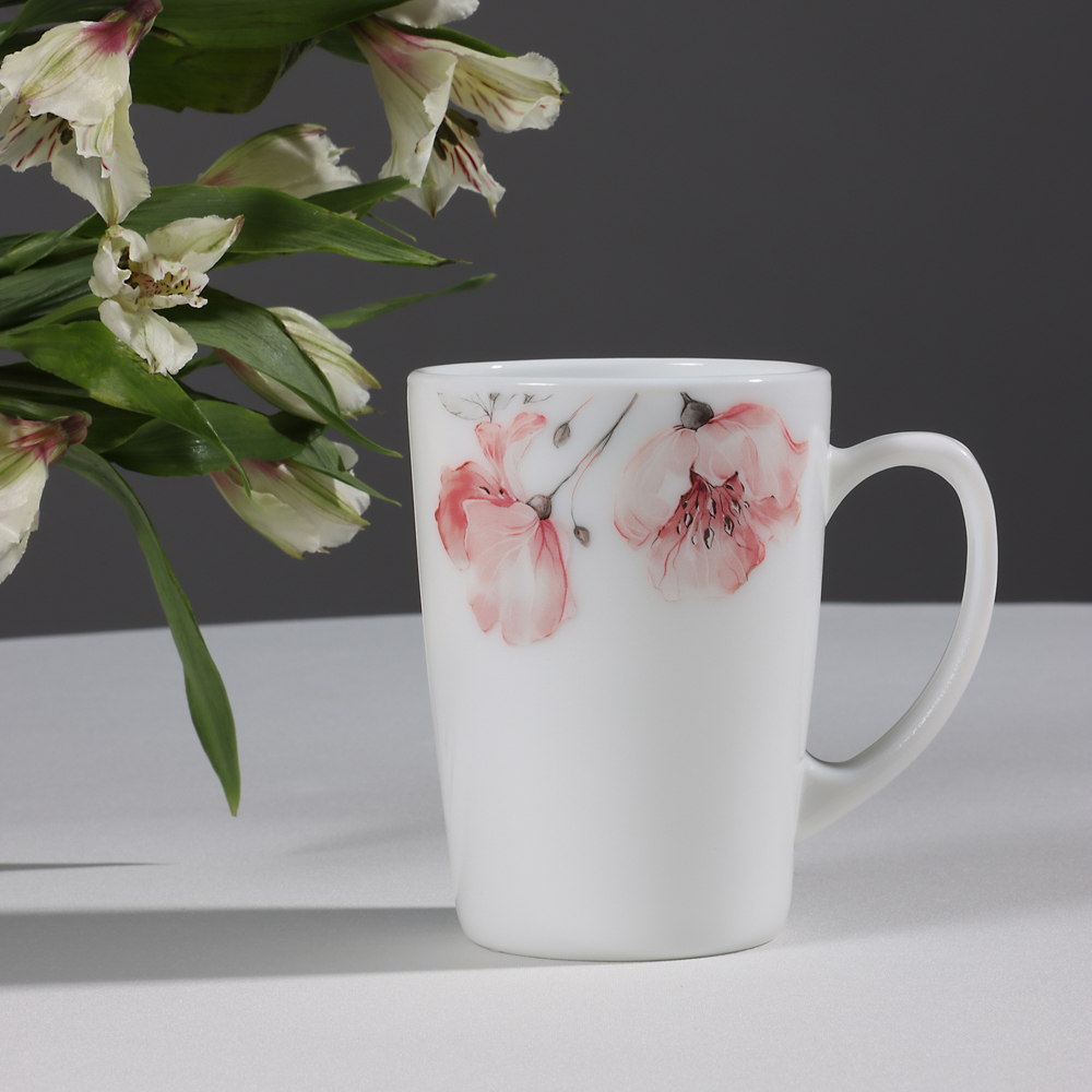 Кружка 350мл, опаловое стекло MILLIMI Роселла (6/48)