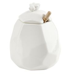 Медовница с ложкой(фарф) "Naturel" 10*10*13см v=500мл п/у (24)