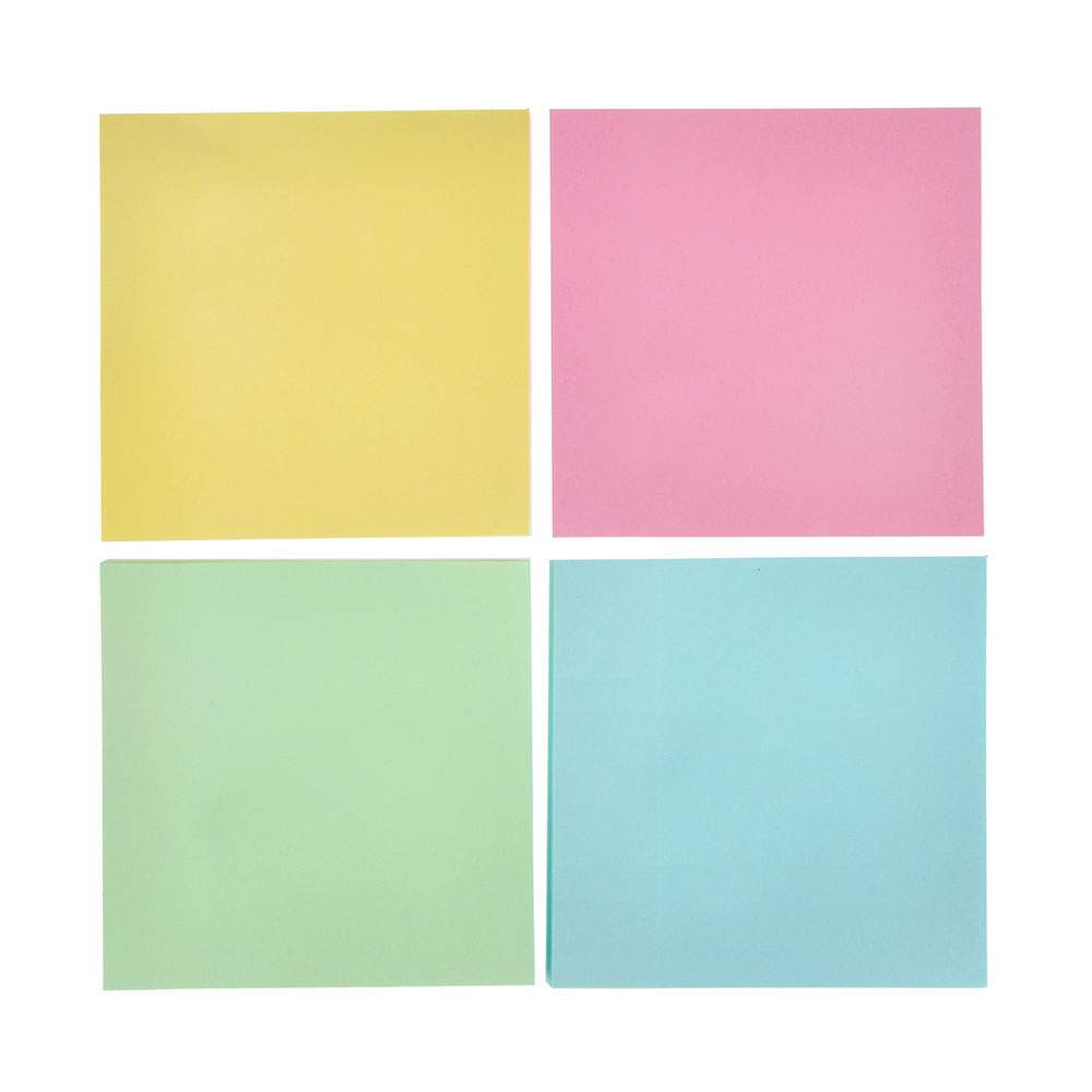 Блок с клеевым краем 76*76мм 100л 4 цвета, бумага (1/12/480)