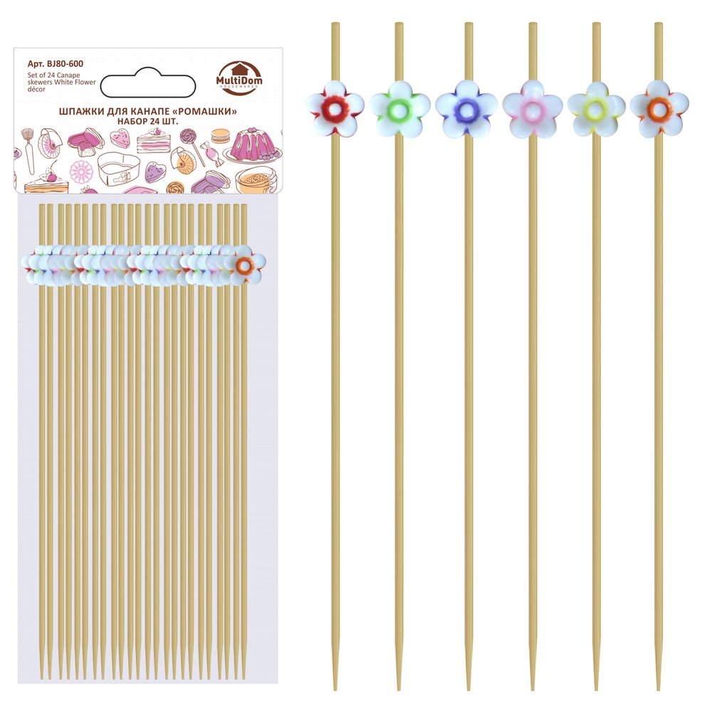 Шпажки для канапе 24шт "Ромашки" (10/120)