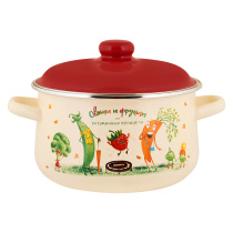 Кастрюля 2,0л Appetite Веселые овощи конич эмаль (1/8)