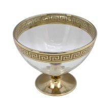 Ваза на ножке 1 шт с узором 130 мл "Версаль Голд" (1/4)