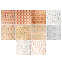 Бумага упаковочная, 70х100см, крафт, 65-70г, 10 диз, арт 2024 СНОУ БУМ (1/1/50)