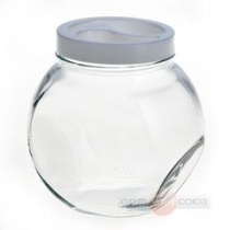 Банка Bella 1,7л (боковая) белая пл/кр п/уп стекло(1/6)
