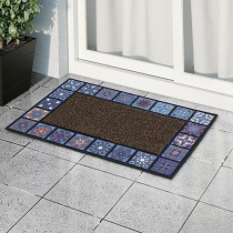 Коврик придверный 76x45см MOSAIC QUADRO синий (резина,полиэст.,полипр.) (1/8)