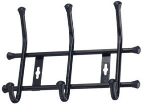 Вешалка настенная 3 крючка (черный) (1/5)