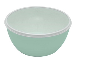 Миска с крышкой 1л *спеццвет*(микс),пласт. (20шт) 