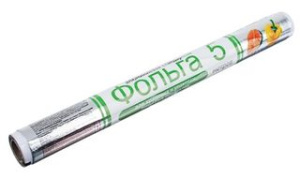 Фольга  5м*29см алюминиевая в пленке 9мкр GRIFON (1/30)