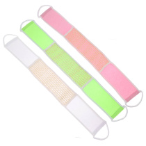 Мочалка лента банная с ручками с эффектом пилинга, сизаль, пэ, поролон, 68х10см, 3 цв. ЮL (6/360)