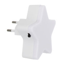 Светильник-ночник в розетку Звезда светодиодный, 1Вт, 8см, 230В, пластик, белый BY (1/40)