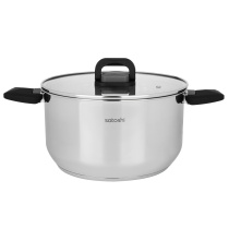 Кастрюля 24х13,5см. 6,5л. со стекл. крышкой, индукция SATOSHI Манн (1/6)