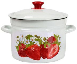 Кастрюля  6,0л цил. СА (белая) эмаль(4)