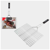 Решетка для барбекю ECOS RD-104М (6 секций, р-р 35х25х1,5см, общая длина 60см, хром.) (1/12)