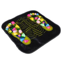 Коврик массажный д/ног с указанием акупунктурных точек, 35х35см, пластик, искусств.кожа (1/6)