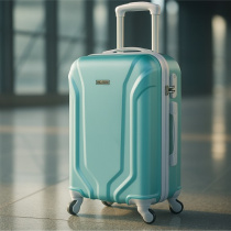 Чемодан зеленый S ABS-пластик с одинарными колесами QUARTS (37*22*56) (1)