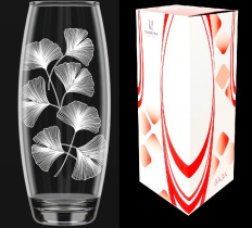 Ваза для цветов "Каллы" h=26см (гравировка с напылением) (1/6)