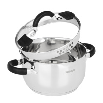 Кастрюля 18х10,5см, 2,5л, со стекл. крышкой, индукция SATOSHI Арбон (1/6)