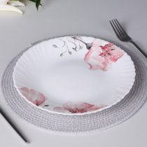 Тарелка подстановочная, опаловое стекло, 24см MILLIMI Роселла (6/36)