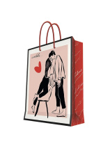 Бумажный пакет 17,8x22,9x9,8см д/сувенирной продукции с ламинацией (12/240)