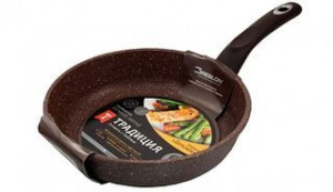 Сковорода 220мм б/кр литая с АП ТМ Традиция Доломит алюм.(1/10)