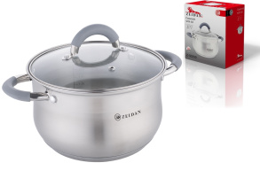 Кастрюля 2,1л комбинир.полир, силик/руч, ст/кр, капс дно п/у (нжс) (1/6)