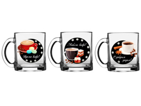 Кружка 200мл "Green tea" Кофе тайм стекло (20/1320)