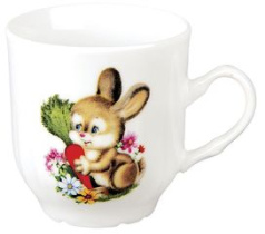 Кружка 210мл "Кролик с морковкой" (керам.)(12/48)