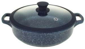 Жаровня 260мм ст/кр литая с АП ТМ Традиция Гранит алюм.(1/3)