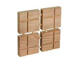 Подставка под горячее "Квадратики" 15*15см (бук) (1/10)