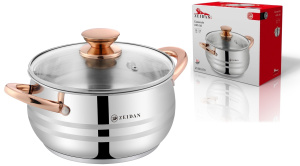 Кастрюля 3,6л, ст/кр.,3-х слойн.капсул.индукц.дно, п/у (нжс) (1/6)