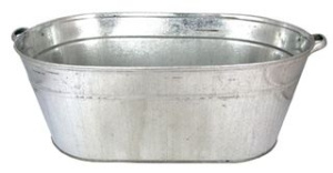 Ванна  45л хозяйственная оцинкованная, сталь. (1/4)