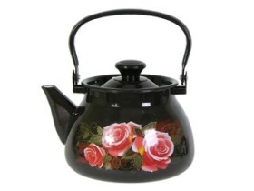 Чайник 3,0л с/дек (корич) эмаль(4)