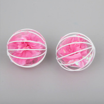 Игрушка - мячик для кошек "ИГРУЛИК",шуршалка, цвет розовый, d - 6см (1/12