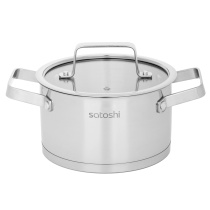 Кастрюля 18х10,5см. 2,5л. со стекл. крышкой, индукция SATOSHI Шато (1/6)