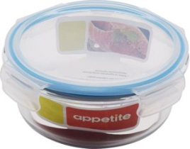 Контейнер 950мл син, круг, ТМ Appetite стекло (1/24)