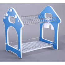 Сушилка для посуды 40*33*39см (пласт.,хромир.покрытие, нжс) (12)