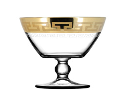 Ваза на ножке с узором "Греческий узор" стекло(1/4)