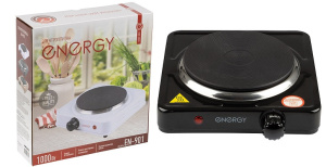 Электроплитка ENERGY EN-901В 1000Вт, защита от перегрева, свет.индик.раб. черный (1/10)