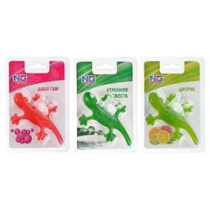 Ароматизатор гелевый на присоске "Ящерица", бабл гам, цитрус, утренняя свежесть (1/6/144)