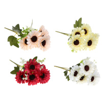 Букет искусственных цветов ромашки, 29 см, ткань, пластик, железн. проволока, 4цв LADECOR (1/12)