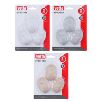 Крючки самокл. на блистере 3шт.пласт.VETTA (1/10/160)