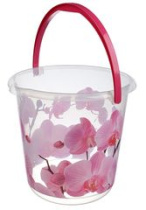 Ведро  5л ДЕКО Орхидея,пласт (1/10)
