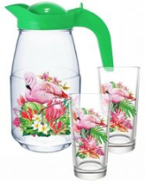 Набор для воды 3пр "Фламинго в тропиках" п/у (1/4)