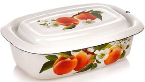 Лоток 0,6л с/дек с/кр (белая) эмаль.(20)