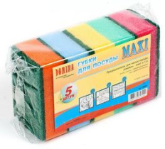 Набор губок для посуды  5шт "DOMINA MAXI" (40/40)
