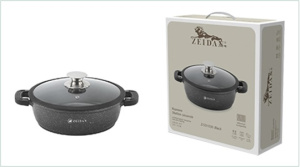 Жаровня 3,0л с ст/кр Black(индукц.дно,силик.накл.,А/П)(литой алюм)  п/у  (1/6)