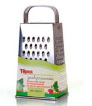 Терка 4-х гранная 22см "Кварц" с мет.ручкой (сервис/уп) (1/60)